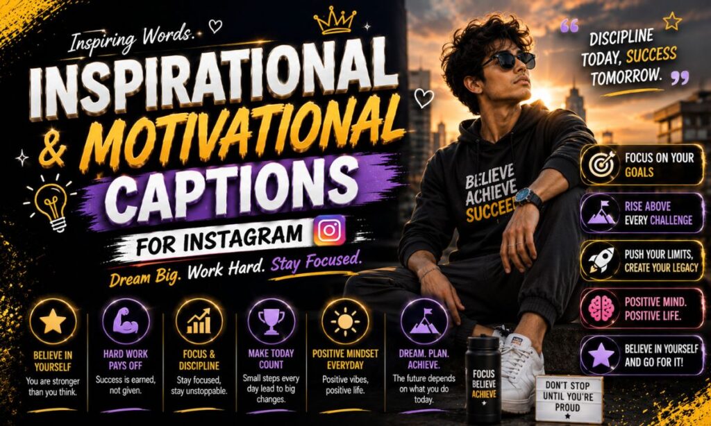 Inspirational & Motivational Captions 🌟