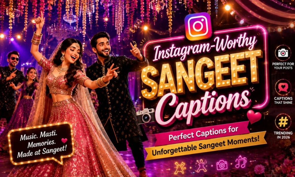 Instagram-Worthy Sangeet Captions 📸