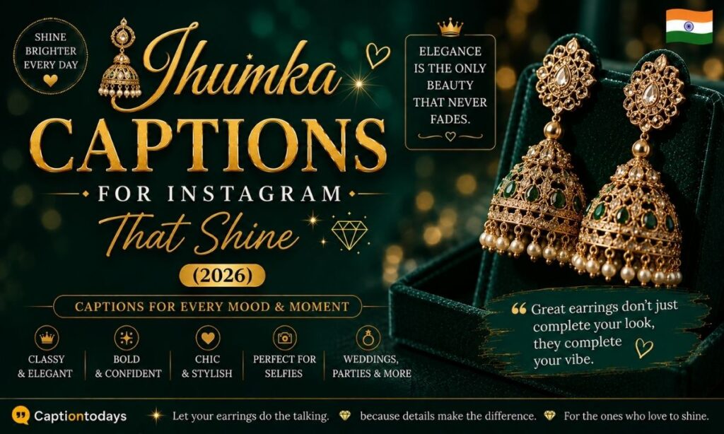 Jhumka captions for Instagram