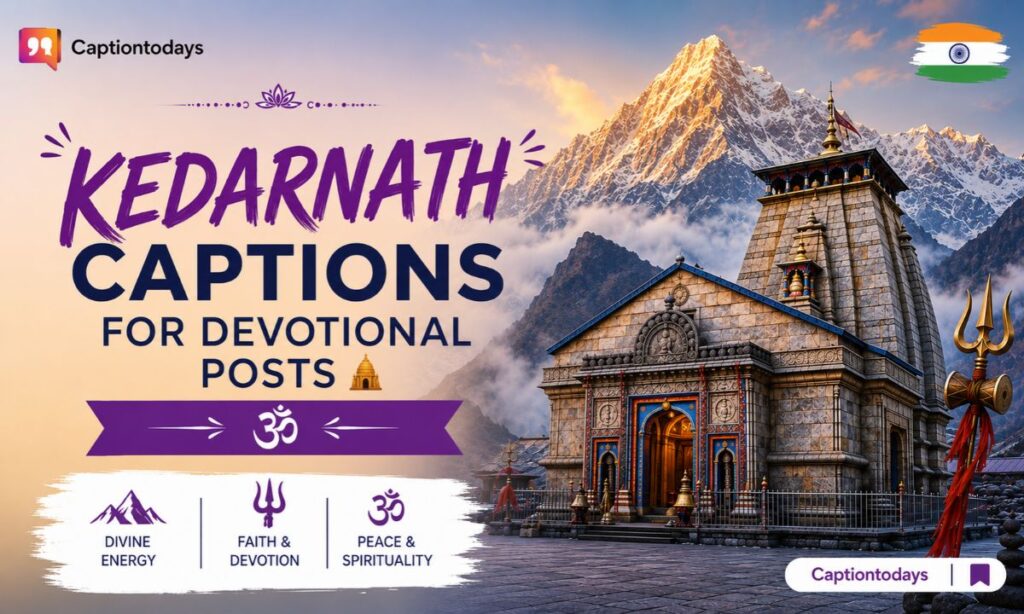 Kedarnath Captions for Devotional Posts 🛕