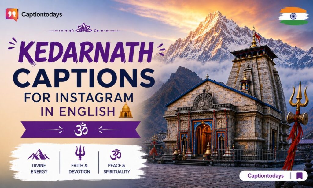 Kedarnath Captions for Instagram In English