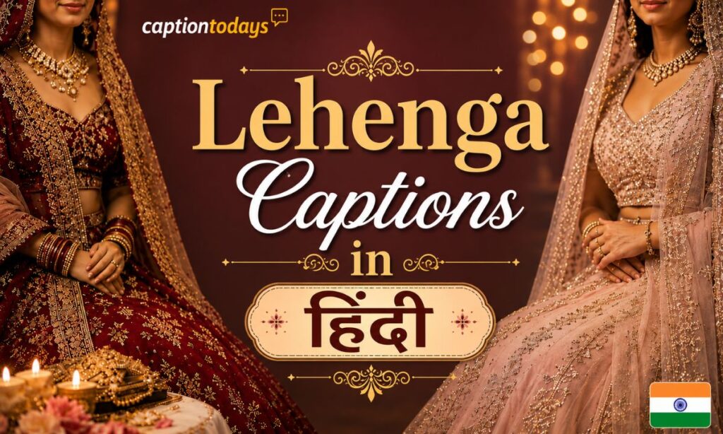 Lehenga Captions in Hindi