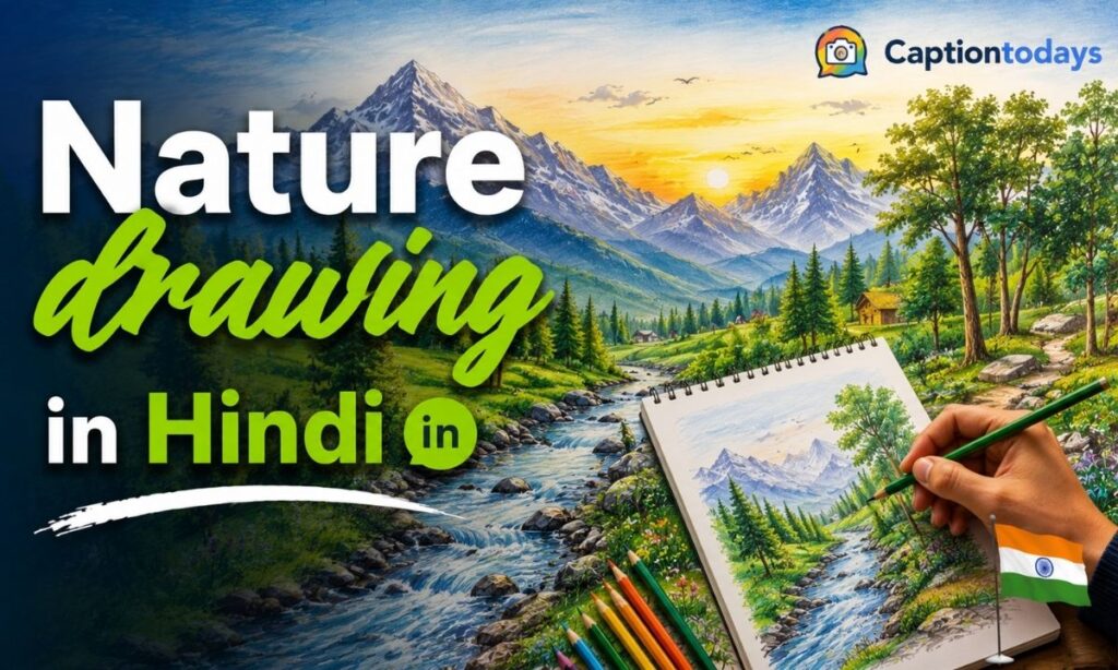 Nature drawing in Hindi