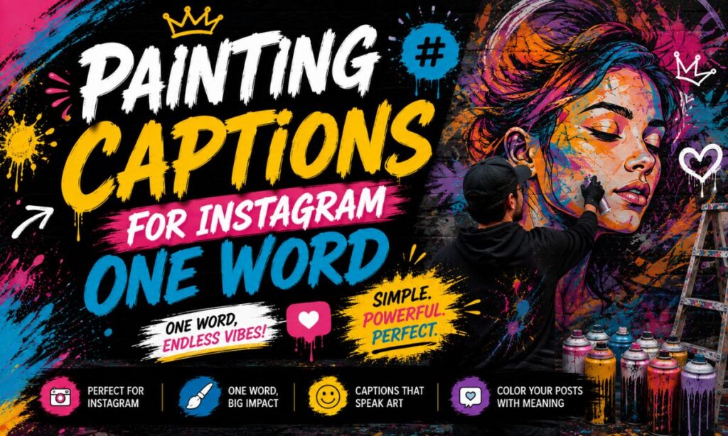 Painting Captions for Instagram one word 🔤