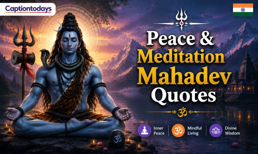 Peace & Meditation Mahadev Quotes