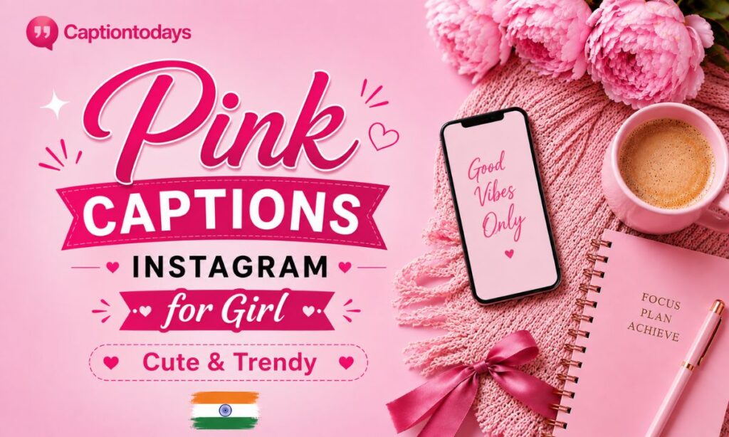 Pink Captions Instagram for Girl