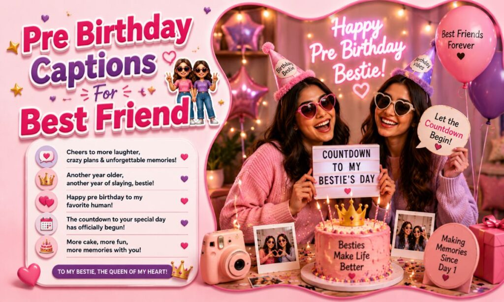 Pre Birthday Captions For Best Friend 👯_♀️