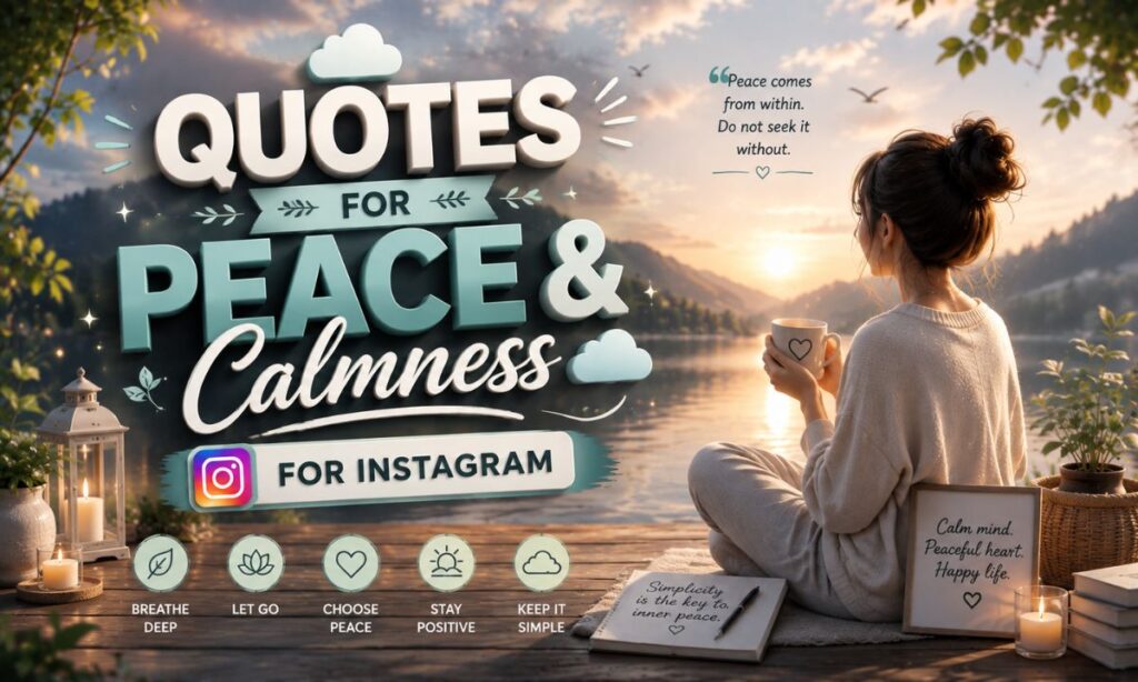 Quotes for Peace & Calmness ☁️