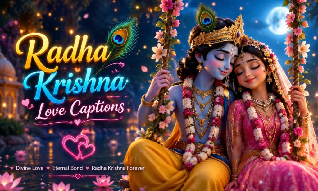 Radha Krishna Love Captions 💕
