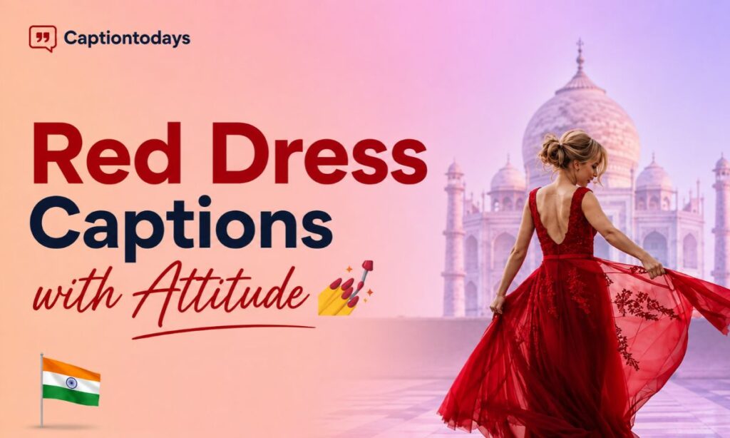 Red Dress Captions with Attitude 💅