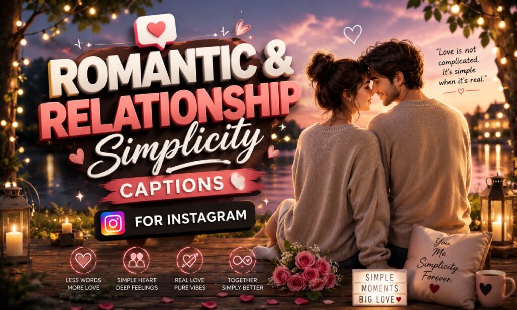 Romantic & Relationship Simplicity Captions ❤️
