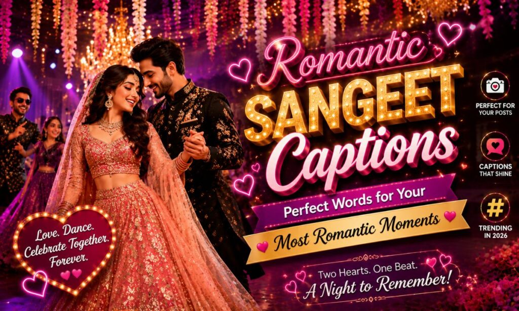 Romantic Sangeet Captions 💕