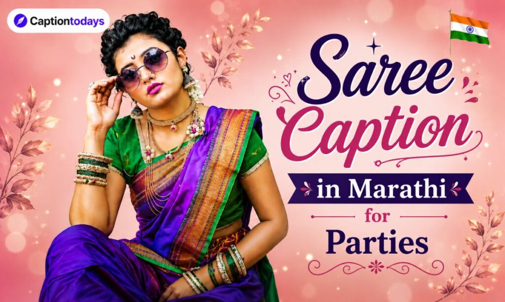 Saree Caption in Marathi for Parties