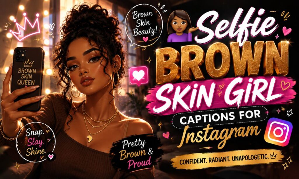 Selfie Brown Skin Girl Captions For Instagram