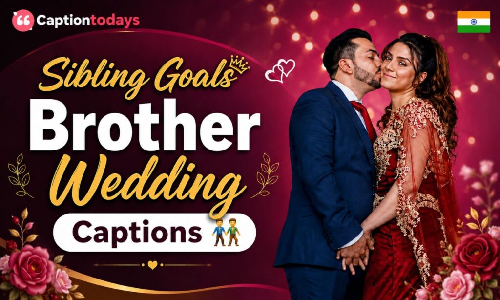 Sibling Goals Brother Wedding Captions 👯_♂️