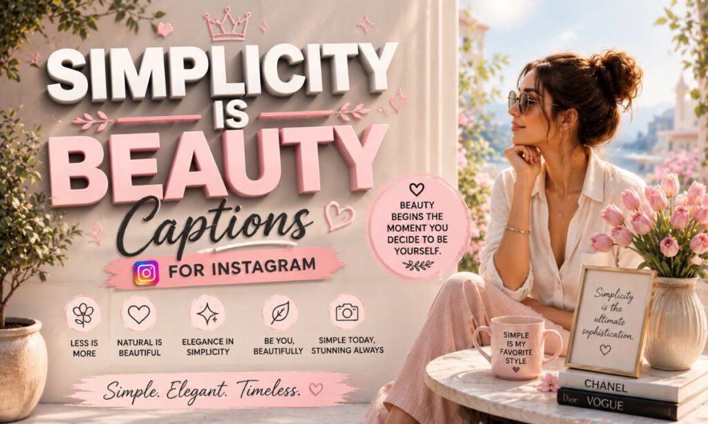 Simplicity is Beauty Captions for Instagram 🌷
