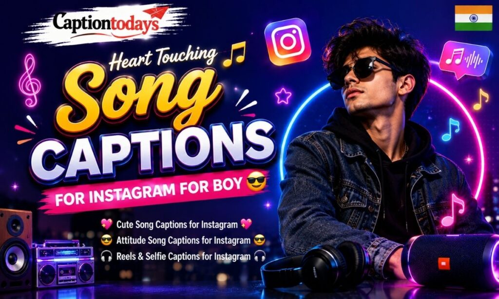 Song Captions for Instagram for Boy 😎