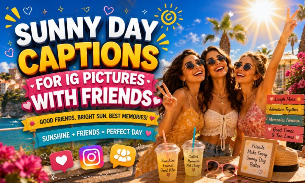 Sunny Day Captions for IG Pictures with Friends 👯_♀️