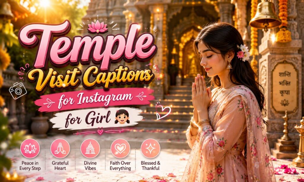 Temple Visit Captions for Instagram for Girl 👧