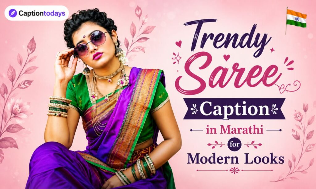 Trendy Saree Caption in Marathi for Modern Looks