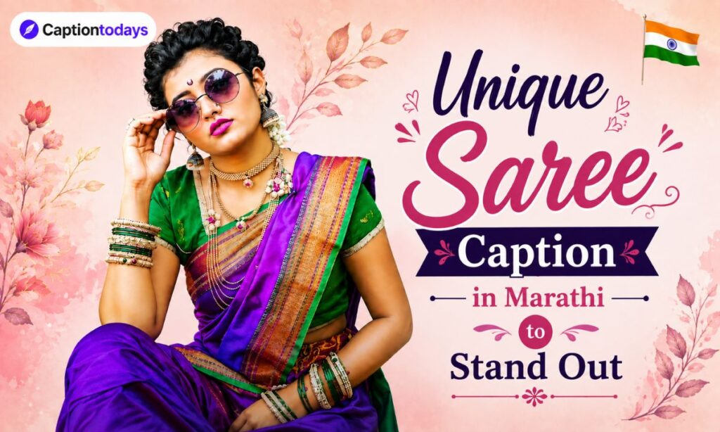 Unique Saree Caption in Marathi to Stand Out