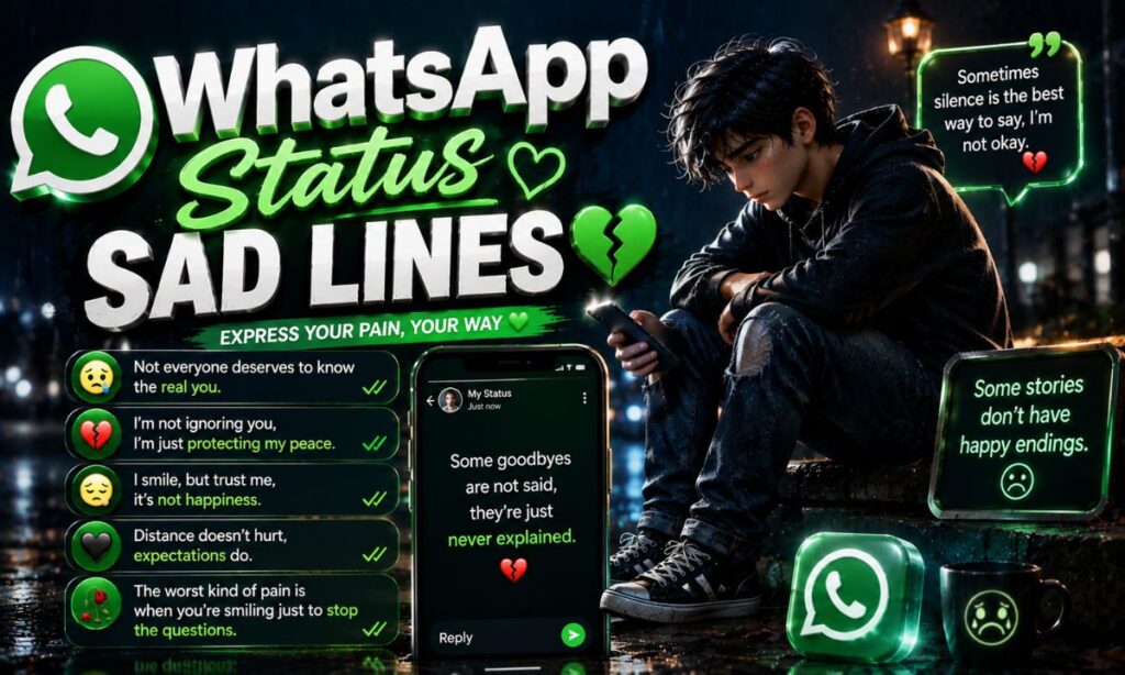 WhatsApp Status Sad Lines 💚