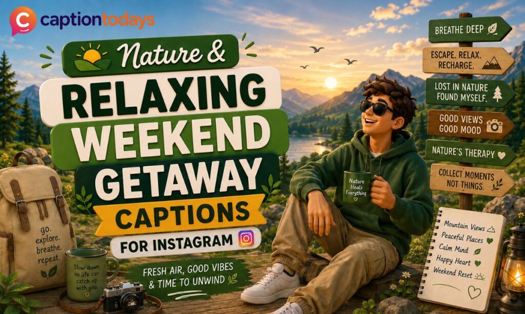 🌅 Nature & Relaxing Weekend Getaway Captions