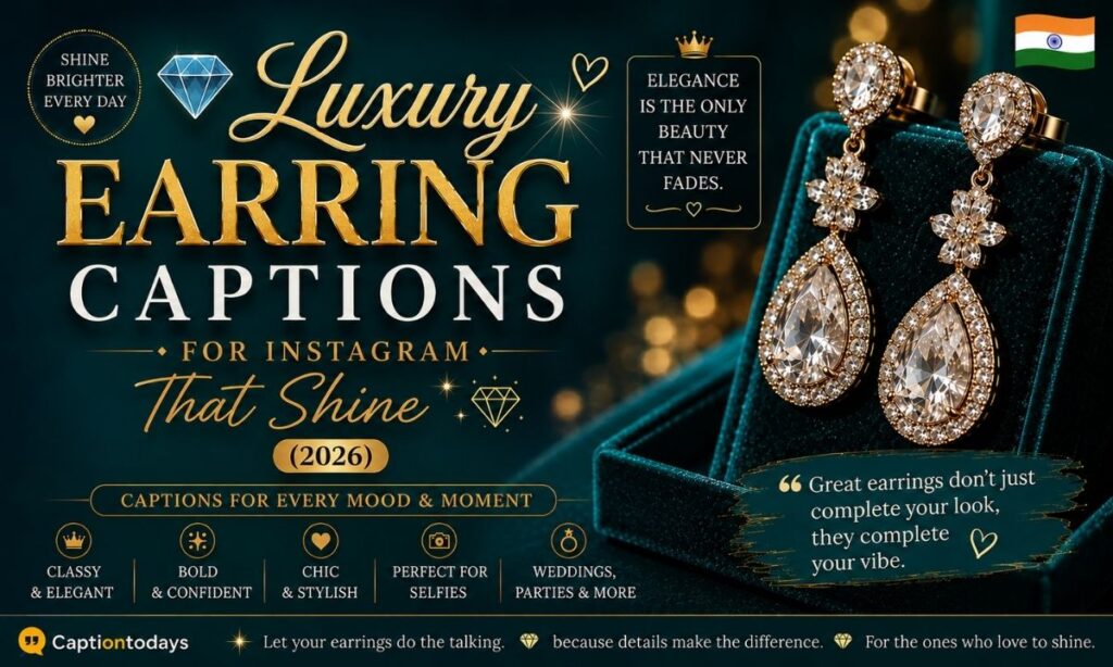 💎 Luxury Earring Captions For Instagram