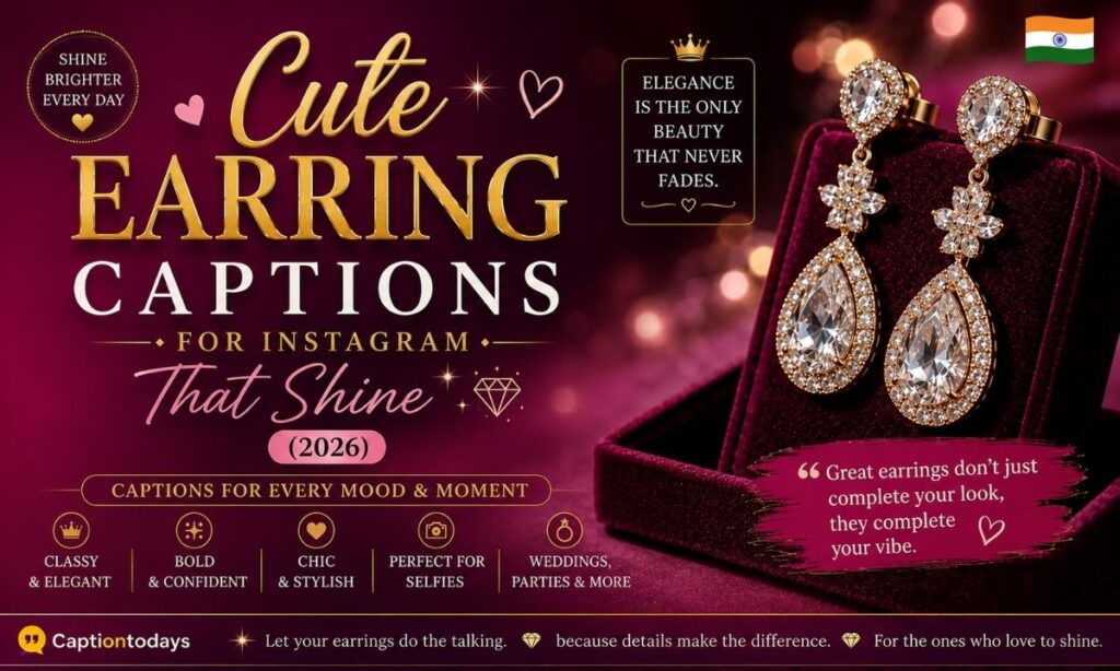 💖 Cute Earring Captions For Instagram