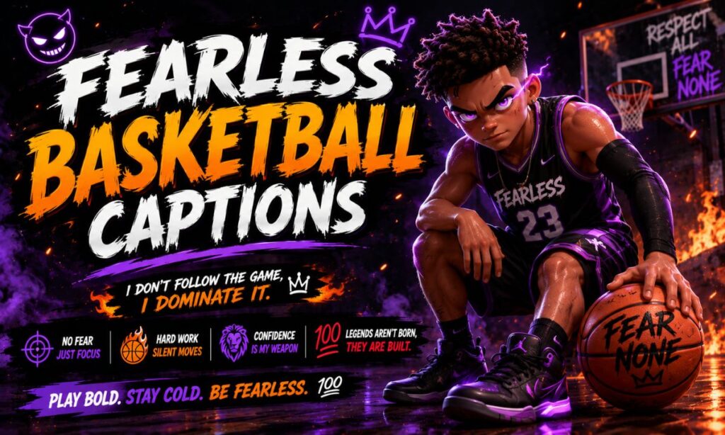 😈 Fearless Basketball Captions 🔥💯