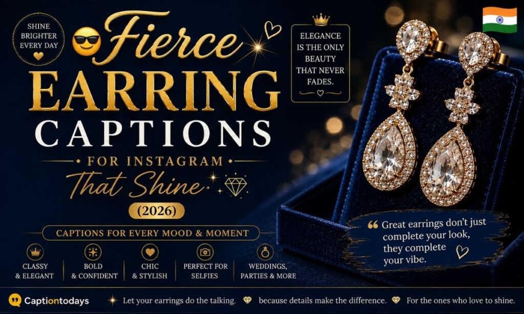 😎 Fierce Earring Captions For Instagram