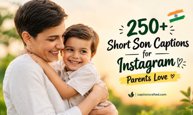 250+ Short Son Captions for Instagram Parents Love