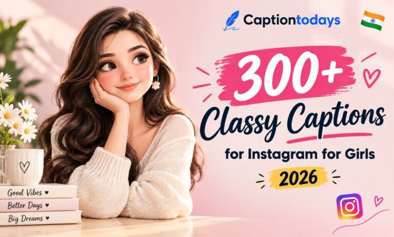 300+ Classy Captions for Instagram for Girls 2026