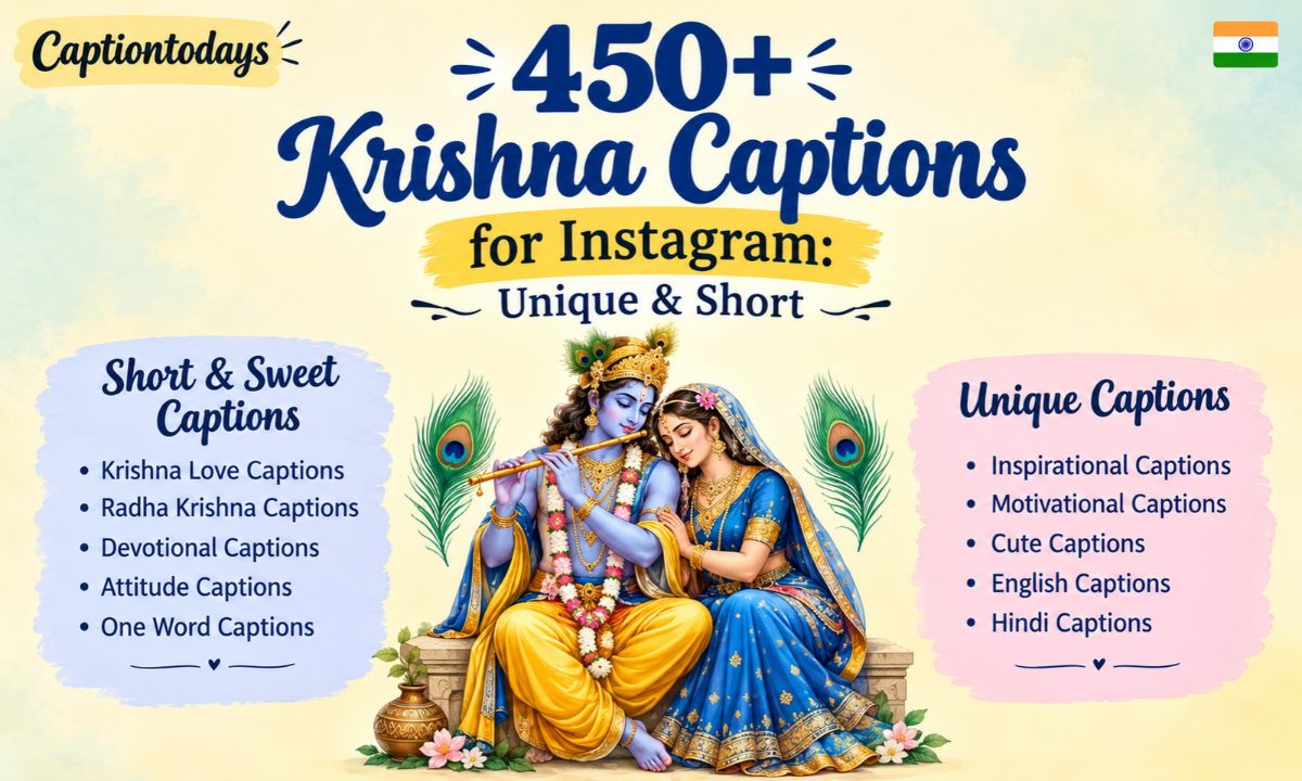 450+ Krishna Captions for Instagram_ Unique & Short