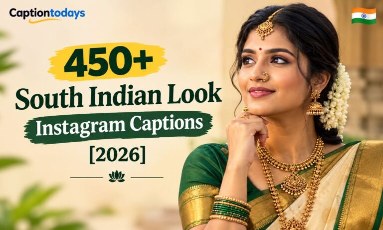 450+ South Indian Look Instagram Captions [2026]