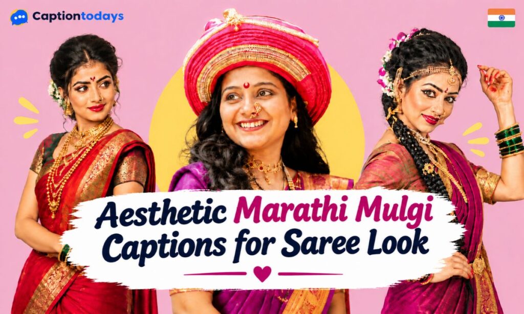 _ Aesthetic Marathi Mulgi Captions for Saree Look