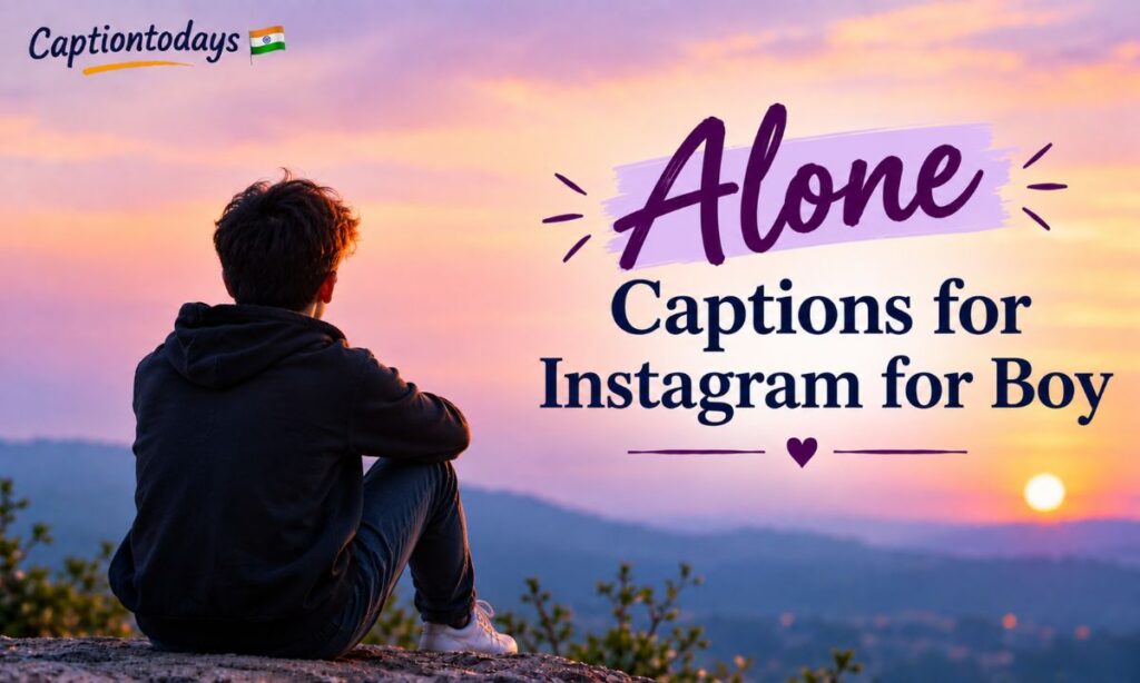 Alone captions for instagram for boy