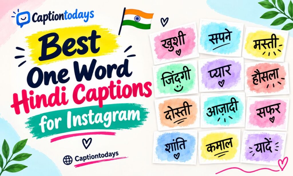 Best One Word Hindi Captions for Instagram