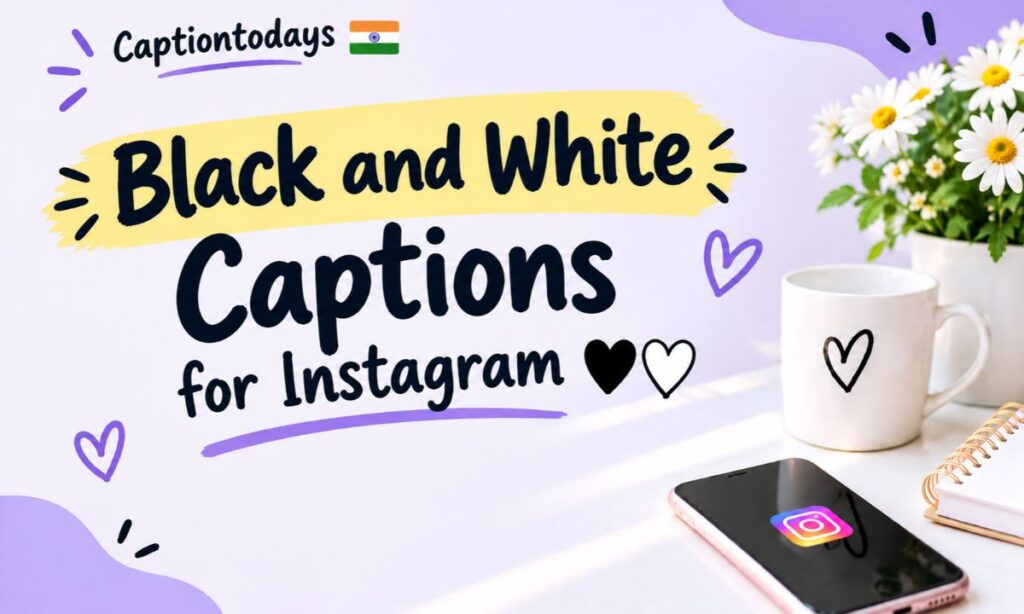 _ Black and White Captions for Instagram 🖤🤍