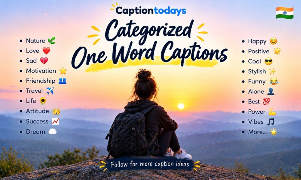 _ _ Categorized One Word Instagram Captions