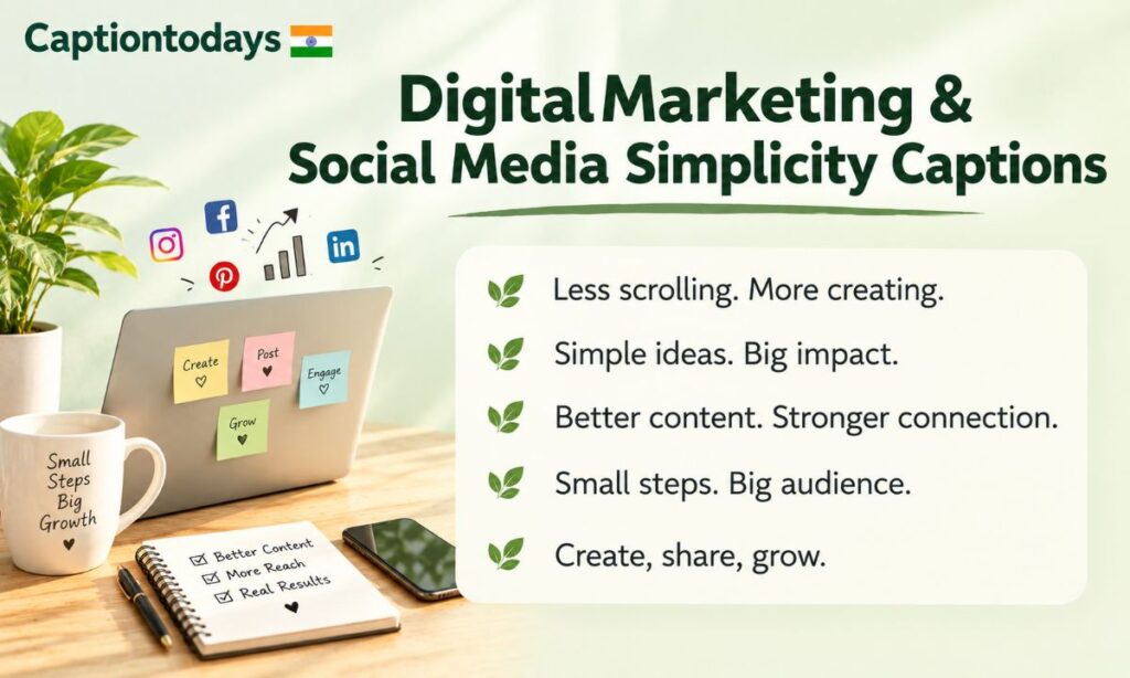 Digital Marketing & Social Media Simplicity Captions