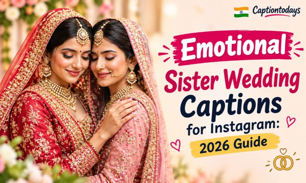 Emotional Sister Wedding Captions for Instagram