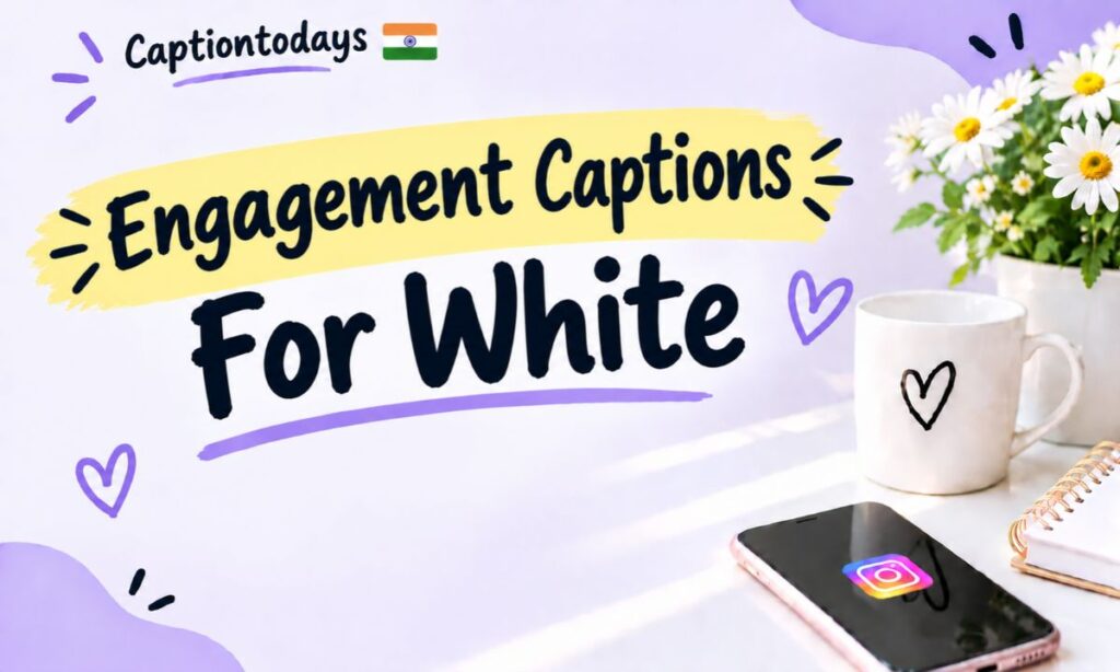 _ Engagement Captions For White