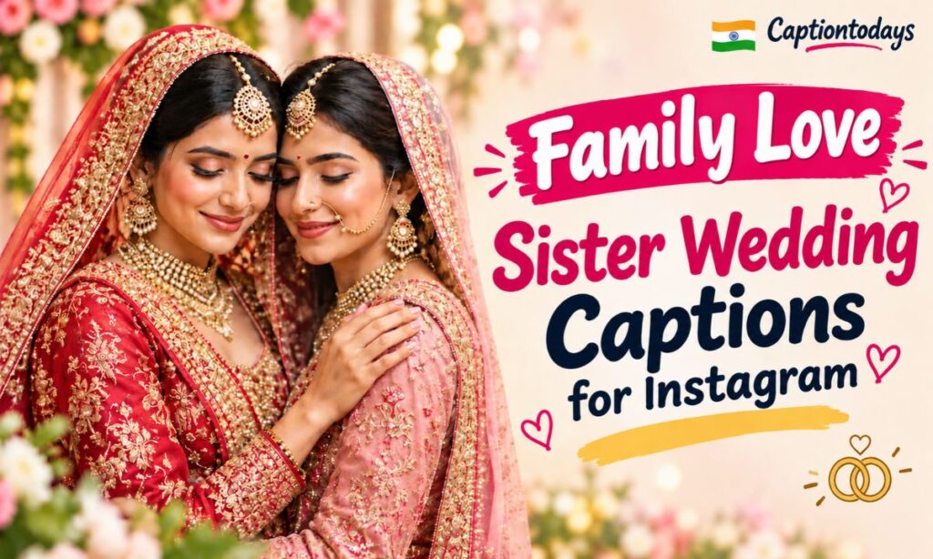 _Family Love Sister Wedding Captions for Instagram