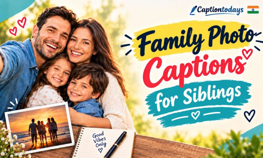 Family Photo Captions for Siblings