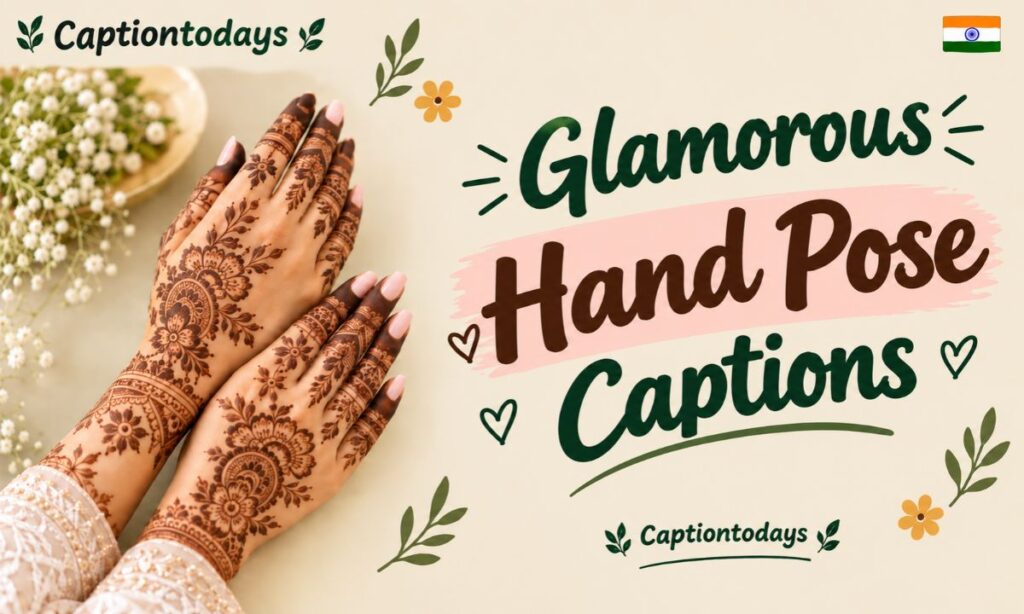 Glamorous Hand Pose Captions