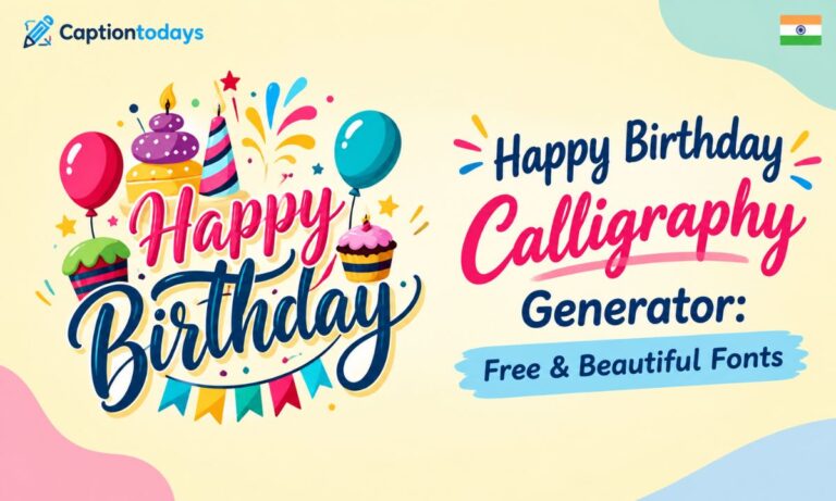 Happy Birthday Calligraphy Generator Free & Beautiful Fonts