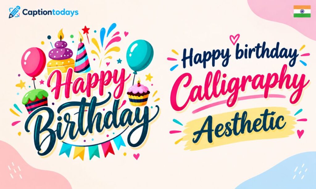 “ Happy birthday calligraphy Aesthetic