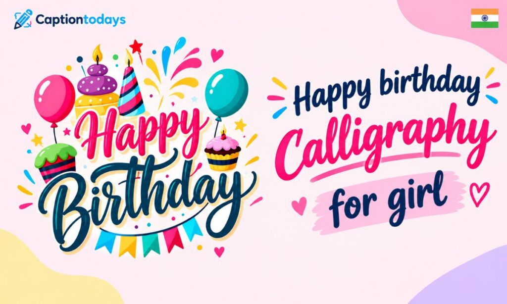 Happy birthday calligraphy for girl