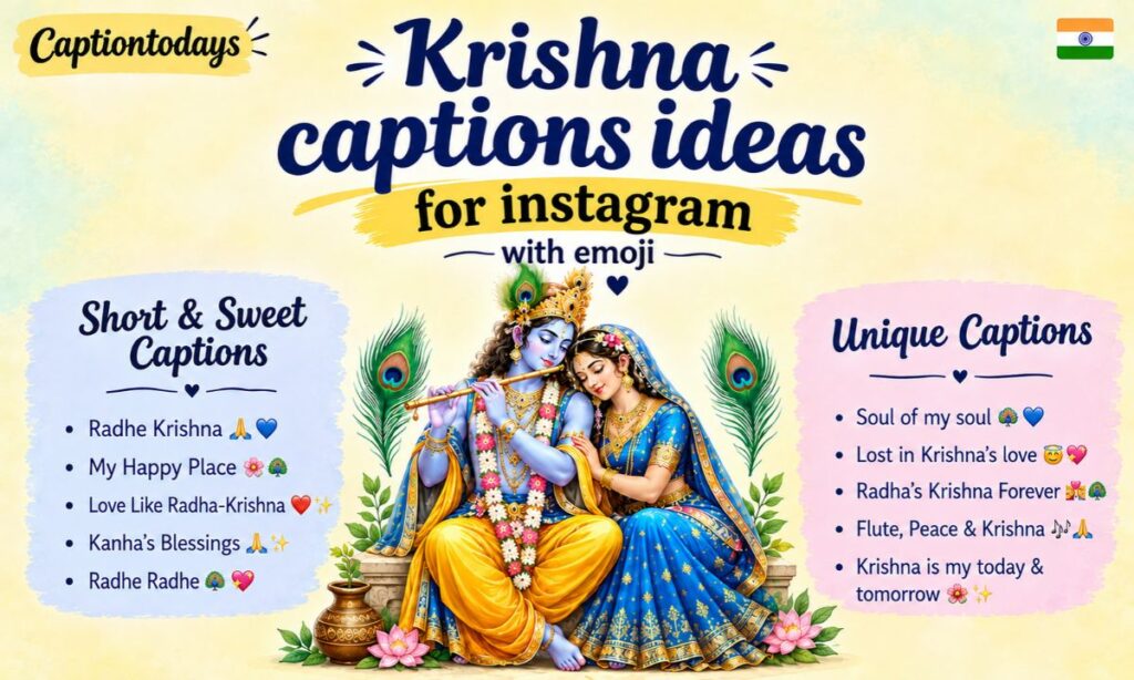 Krishna captions ideas for instagram with emoji